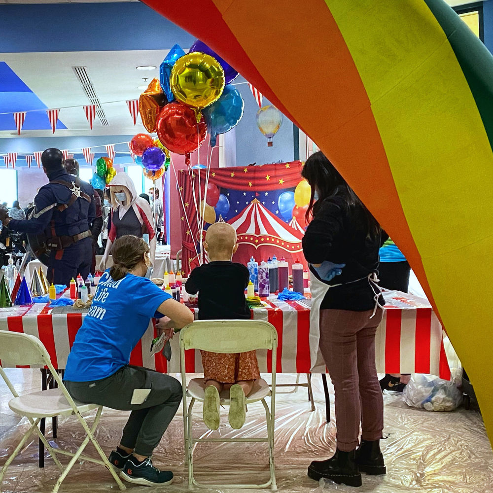 iLoveToCreate Volunteers Bring Colorful Fun to Valley Children's Child Life Month Carnival with Tie-Dye Station